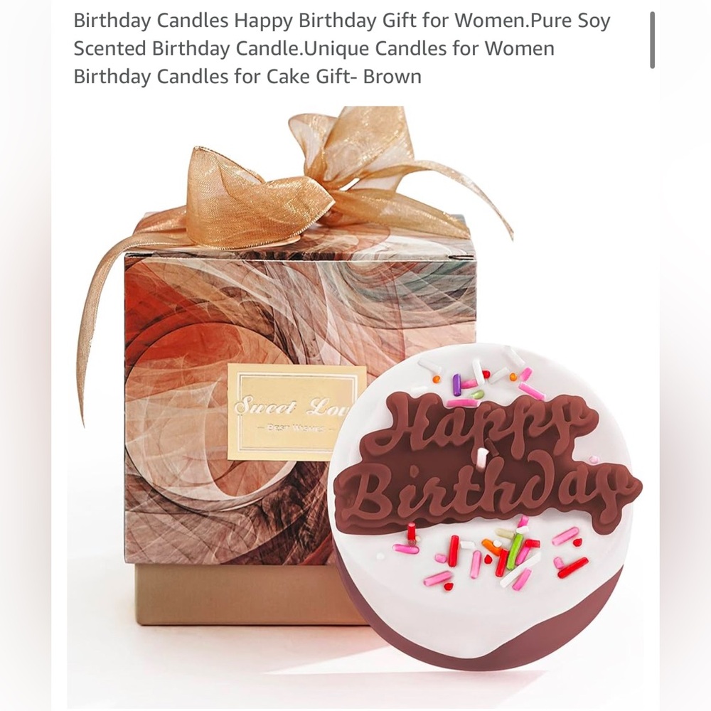 Sweet Love Happy Birthday Candle - Brown